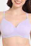 Zivame Padded Non Wired 3/4Th Coverage T-Shirt Bra - Pastel Lilac — thumbnail 5